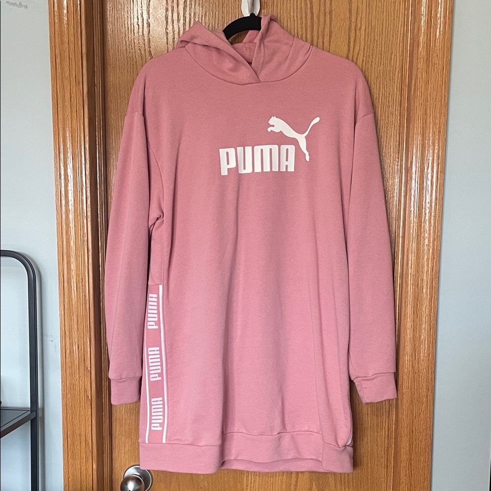 Puma Dusty Rose Hoodie Dress Size Medium